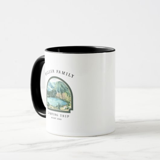 Gezinshereniging Camping Road Trip Personated Mug Mok (Voorkant links)
