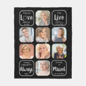 Gezinshereniging Citaat 8 Foto Collage Fleece Deken (Voorkant)