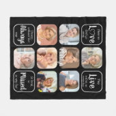 Gezinshereniging Citaat 8 Foto Collage Fleece Deken (Voorkant (Horizontaal))