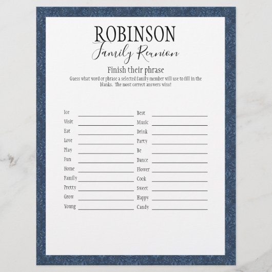 Gezinshereniging eindigt hun woordspel (Voorkant)