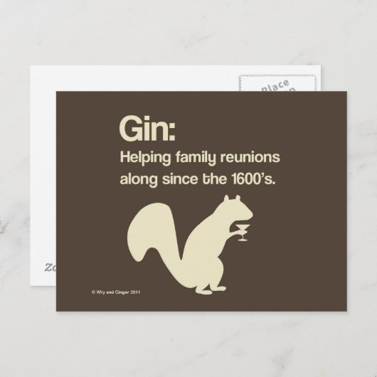 Gezinshereniging en briefkaart Gin (Voorkant / Achterkant)