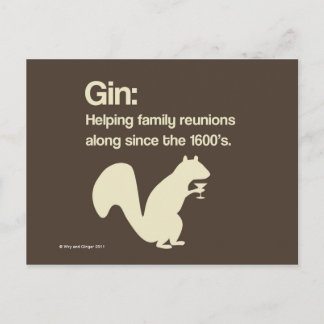 Gezinshereniging en briefkaart Gin
