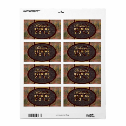 Gezinshereniging Etiket (Full Sheet)