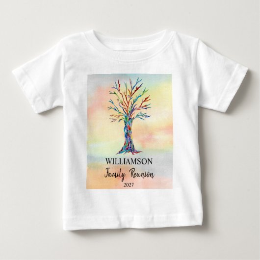 Gezinshereniging Familieboom Baby's T-shirt (Voorkant)