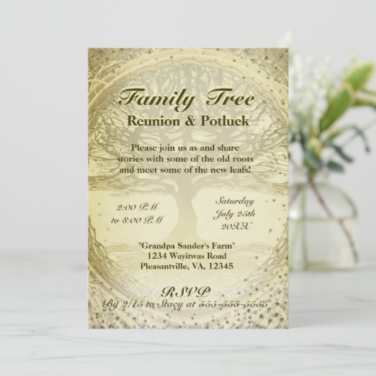 Gezinshereniging -  familieboom kaart (Staand voorkant)