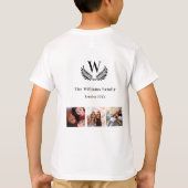 Gezinshereniging foto collage monogram kinder t-shirt (Achterkant)