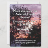 Gezinshereniging Foto Game Paarse Sunset and Trees (Achterkant)