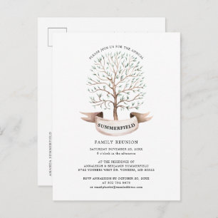 Gezinshereniging Genalogon Boom Partij Uitnodiging Briefkaart