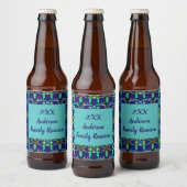 Gezinshereniging Geometrische Stropdas-kleurstof Y Bier Etiket (Flessen)