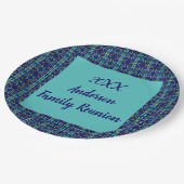 Gezinshereniging Geometrische Stropdas-kleurstof Y Papieren Bordje (Gekanteld)