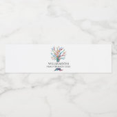 Gezinshereniging - Gepersonaliseerde familiestruct Waterfles Etiket (Enkel label)