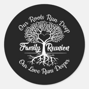 Gezinshereniging - Gezinsboomhart Ronde Sticker