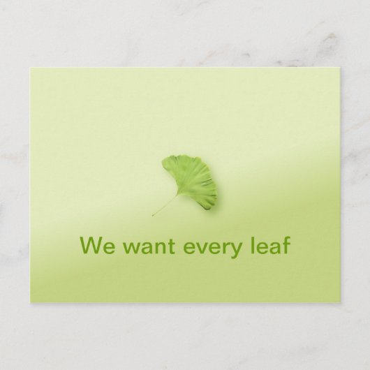 Gezinshereniging Gingko Leaf Uitnodiging Briefkaart (Voorkant)