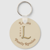 Gezinshereniging goedkope Keepomwille Gold Letter Sleutelhanger (Voorkant)