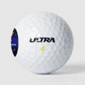 Gezinshereniging Golf Outing Navy Blue Abstract Golfballen (Logo)