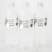 Gezinshereniging  Grafiek Vin Grote Gebeurtenis Waterfles Etiket (Flessen)