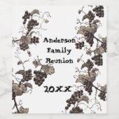 Gezinshereniging  Grafiek Vin Grote Gebeurtenis Wijn Etiket (Enkel label)