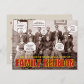 Gezinshereniging | Grappig oude tijdfoto Briefkaart (Voorkant / Achterkant)