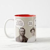 gezinshereniging | Grappige Antiek foto op maat Tweekleurige Koffiemok (Links)