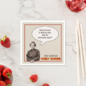 gezinshereniging | Grappige Antiek oma foto Servet (Insitu)