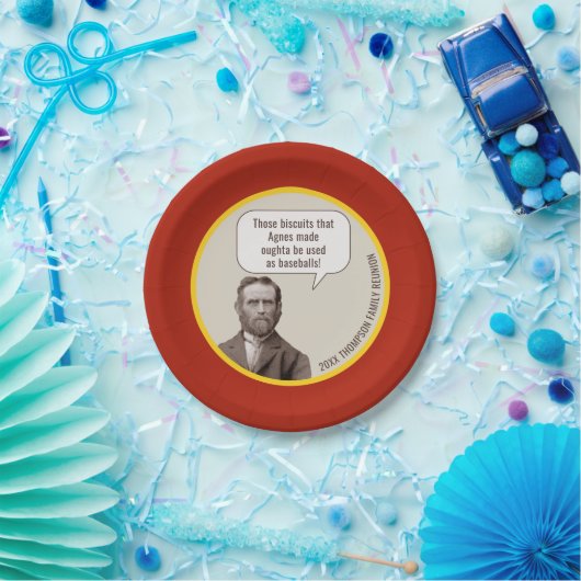 gezinshereniging | Grappige oude foto op maat Papieren Bordje (Feest)