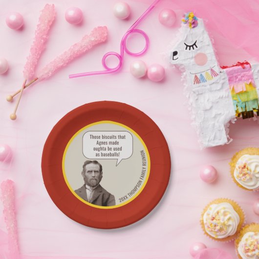 gezinshereniging | Grappige oude foto op maat Papieren Bordje (Feest)