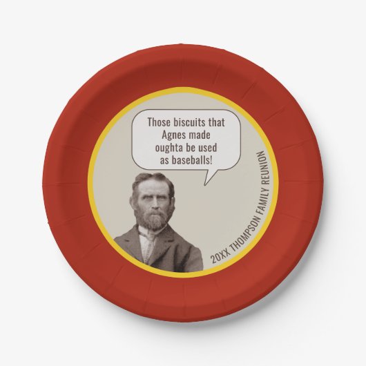 gezinshereniging | Grappige oude foto op maat Papieren Bordje (Voorkant)