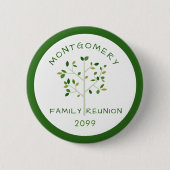 Gezinshereniging - Groen Gepersonaliseerd overzich Ronde Button 5,7 Cm (Voorkant)
