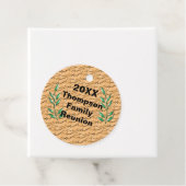 gezinshereniging Groene boomtak Memento Bedankjes Labels (In situ)