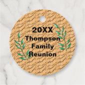 gezinshereniging Groene boomtak Memento Bedankjes Labels (Voorkant)