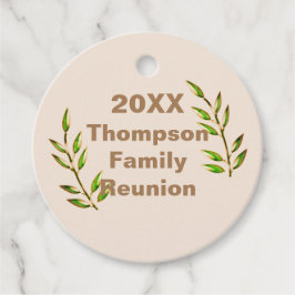 gezinshereniging Groene boomtak Memento Bedankjes Labels