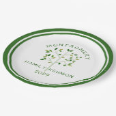 Gezinshereniging Groene Familie - Gepersonaliseerd Papieren Bordje (Gekanteld)