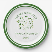 Gezinshereniging Groene Familie - Gepersonaliseerd Papieren Bordje (Voorkant)