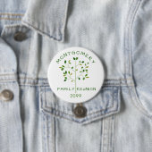 Gezinshereniging Groene Familie - Gepersonaliseerd Ronde Button 7,6 Cm (In situ)