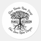 Gezinshereniging - Heart Roots Ronde Sticker (Voorkant)