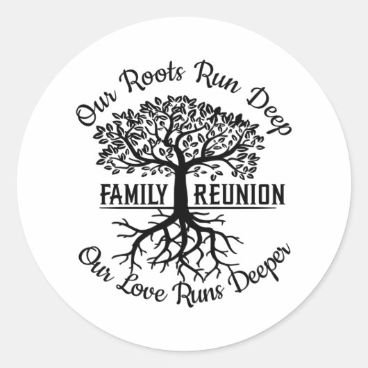 Gezinshereniging - Heart Roots Ronde Sticker (Voorkant)