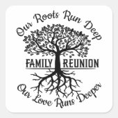 Gezinshereniging - Heart Roots Vierkante Sticker (Voorkant)