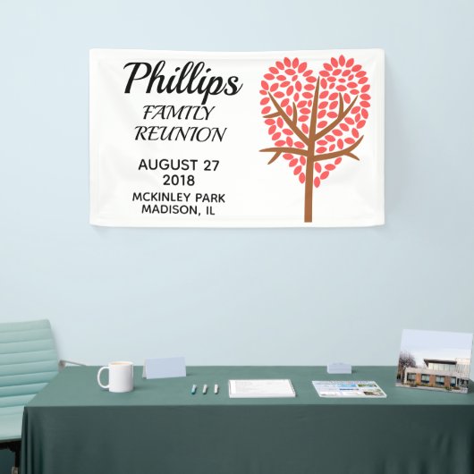 Gezinshereniging - Heart Tree Spandoek (Beurs)