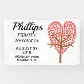 Gezinshereniging - Heart Tree Spandoek (Horizontaal)