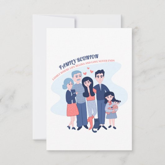 gezinshereniging het leven begint met liefde en ei kaart (Voorkant)