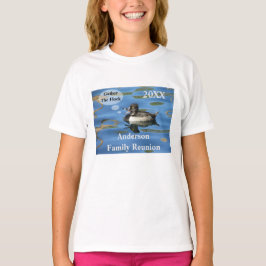 Gezinshereniging Humoureus Duck op Lake Event T-shirt
