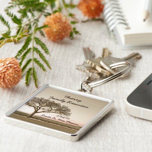 Gezinshereniging in het land sleutelhanger (Zijkant)