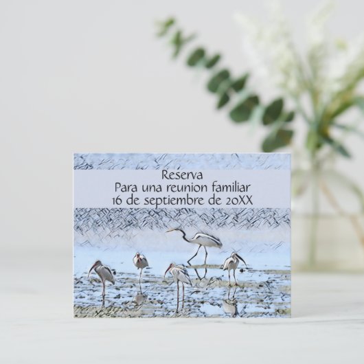 Gezinshereniging in het Spaans Aankondigingskaart (Staand voorkant)