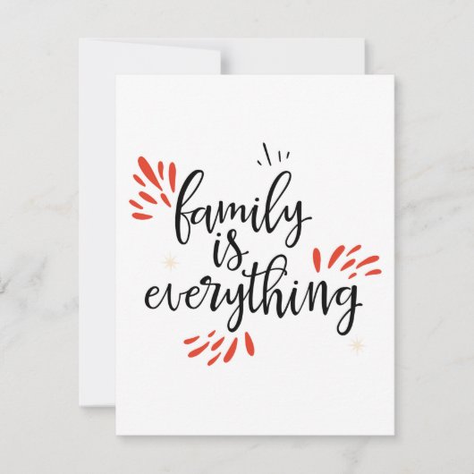 gezinshereniging is alles bedankkaart (Voorkant)