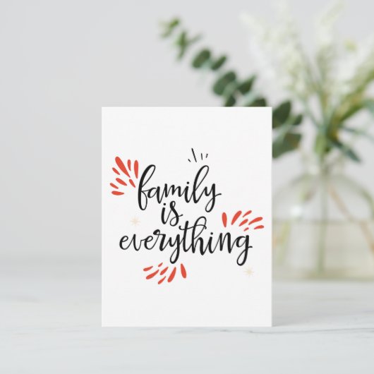 gezinshereniging is alles bedankkaart (Staand voorkant)