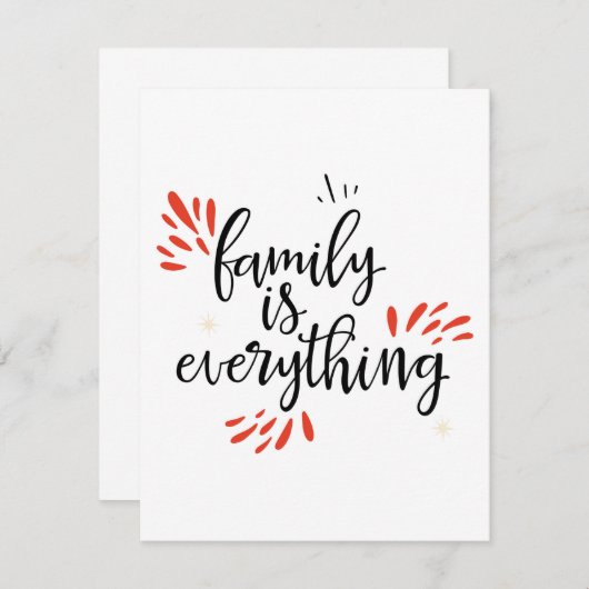 gezinshereniging is alles bedankkaart (Voorkant / Achterkant)