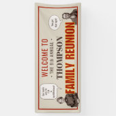 gezinshereniging | Je onderschrift grappige foto Spandoek (Verticaal)