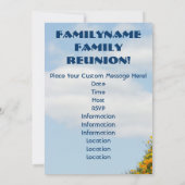 Gezinshereniging. Kaarten van uitnodigingen (Achterkant)