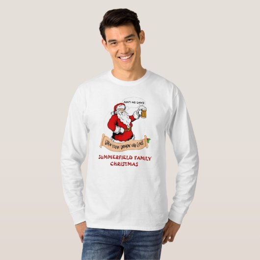 Gezinshereniging Kerstmis Funny Matching Pap T-shirt (Voorkant volledig)
