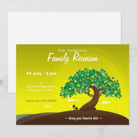 Gezinshereniging (Limoen) Kaart (Voorkant / Achterkant)